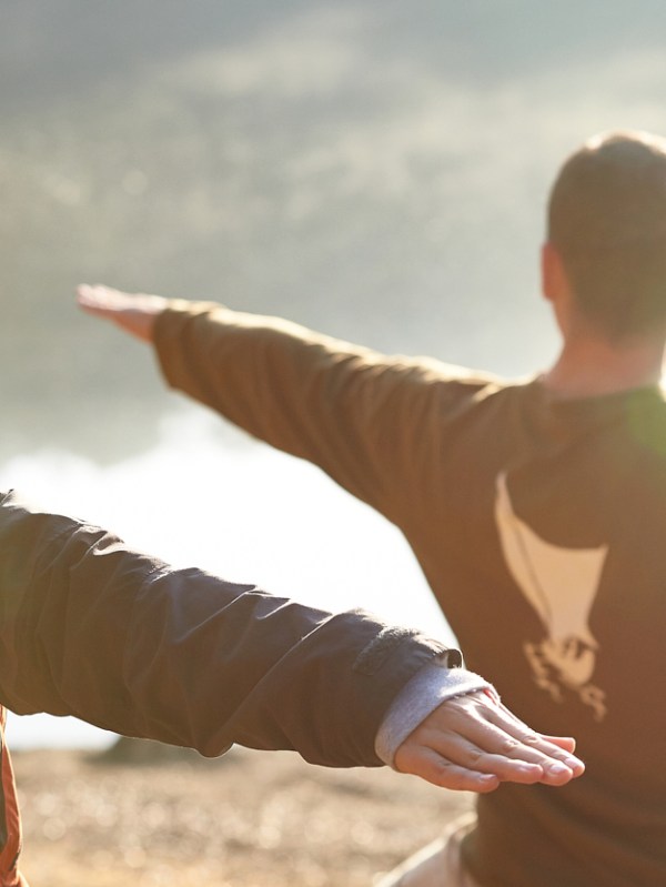 a man holding a frisbee