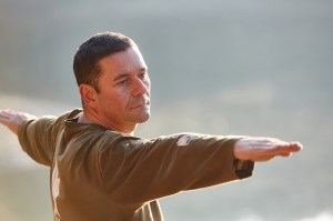 a man throwing a ball