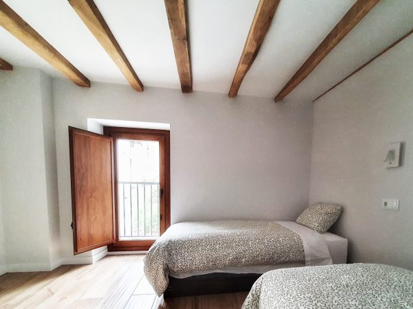 a double bed in a room