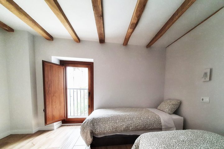 a double bed in a room