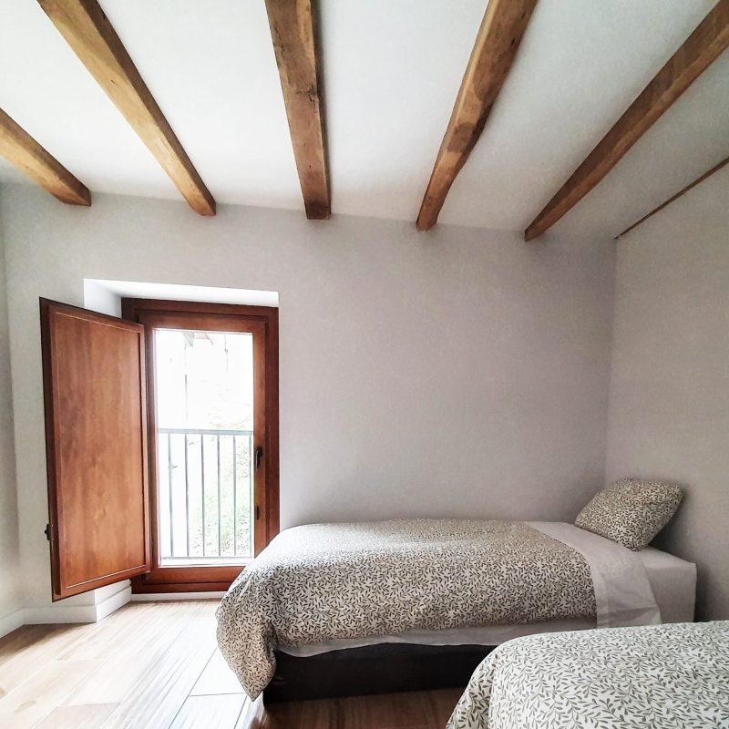 a double bed in a room