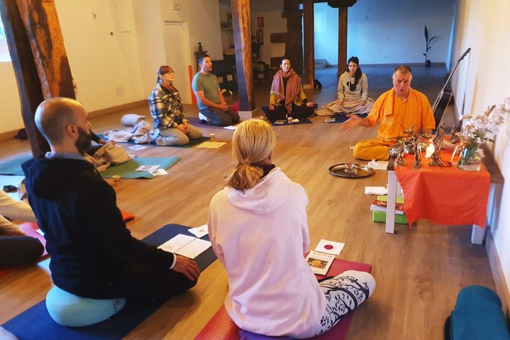 a group of people sitting at a table