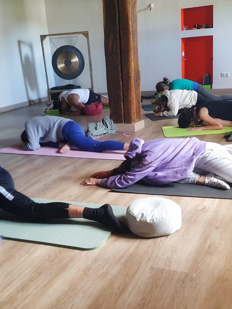 a person lying on a bed