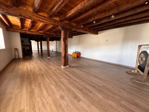 a room with a wood floor